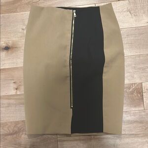 Chic Tan and Black Pencil Skirt